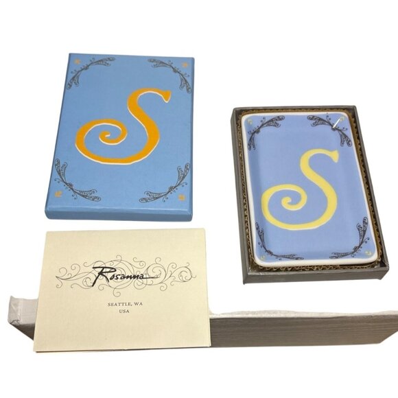 Rosanna Alphabet Studio Monogram "S" Small Tray With Original Box - Picture 2 of 10